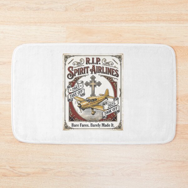 Item preview, Vintage RIP Spirit Airlines Budget Airline Sad Yellow Plane Memorial designed and sold by graphixpolash.
