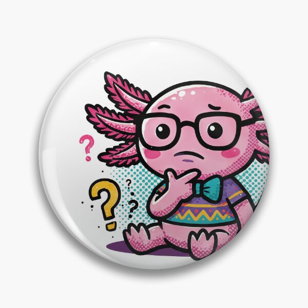 Item preview, I axolotl Questions cute nerd with glasses pink tadpole aztec pattern shirt designed and sold by bard-art.