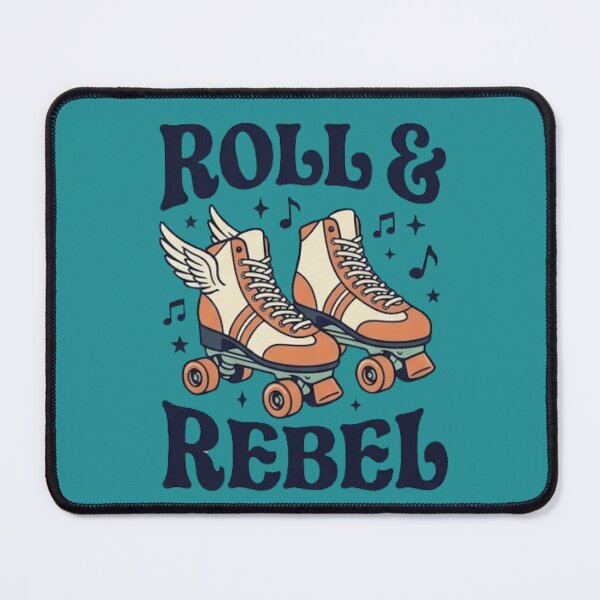 Item preview, Retro Roll & Rebel Winged Roller Skates Design designed and sold by PACS0011.