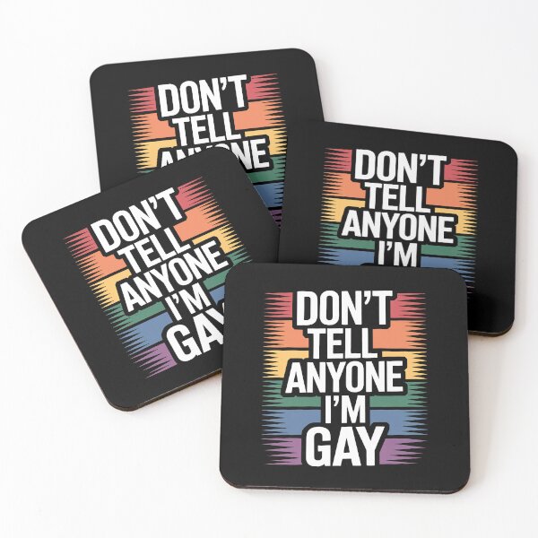 Item preview, Don't Tell Anyone I'm Gay Funny LGBTQ+ Pride Quote designed and sold by Say It With Ink.