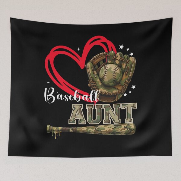 Item preview, Baseball Aunt Camo Heart Sports Design designed and sold by KIROSALS.