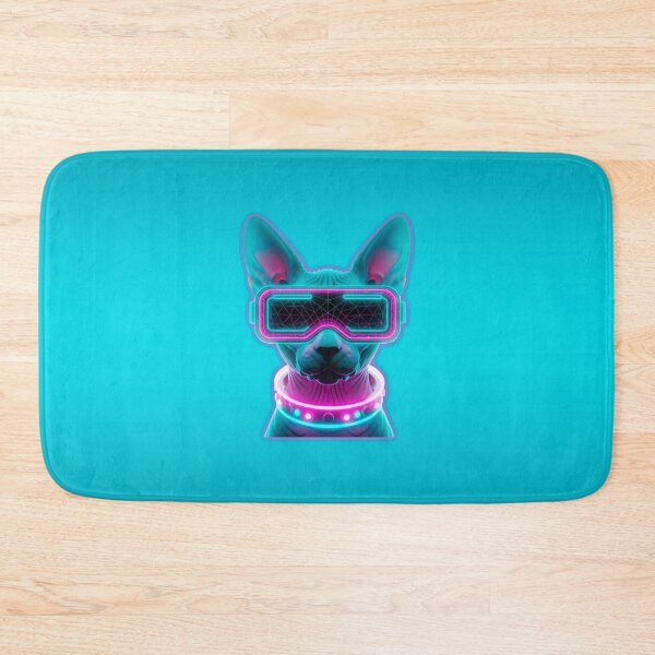 Item preview, Copy of Cyberpunk Sphynx Cat VR Goggles Synthwave Aesthetic designed and sold by powersunlight.