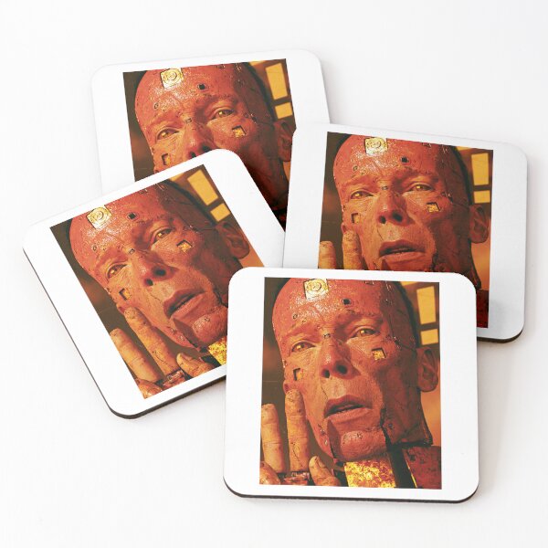 Item preview, Surreal Orange Cybernetic Man Portrait designed and sold by Piotrek0001.