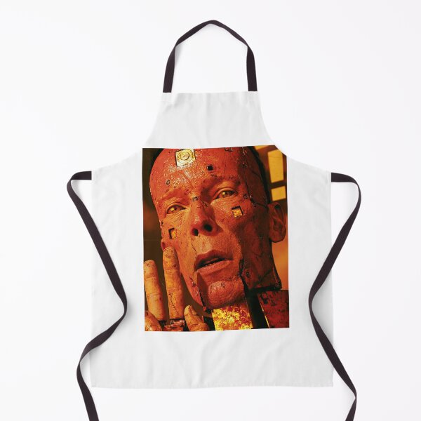 Item preview, Surreal Orange Cybernetic Man Portrait designed and sold by Piotrek0001.
