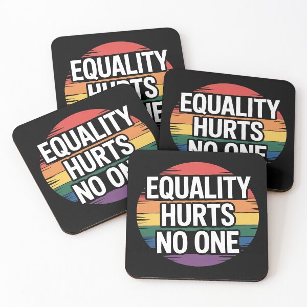 Item preview, Equality Hurts No One LGBTQ+ Pride Rainbow Quote designed and sold by Say It With Ink.