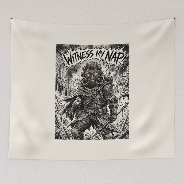 Item preview, Witness My Nap Post Apocalyptic Wasteland Warrior designed and sold by SplashTastic.