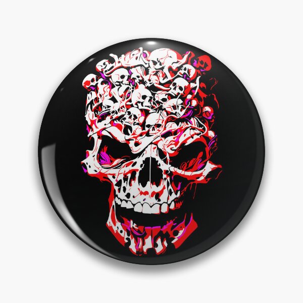 Item preview, Massive Skull Made of Skulls Red Black Dance of Bones Art designed and sold by RamyGallery.