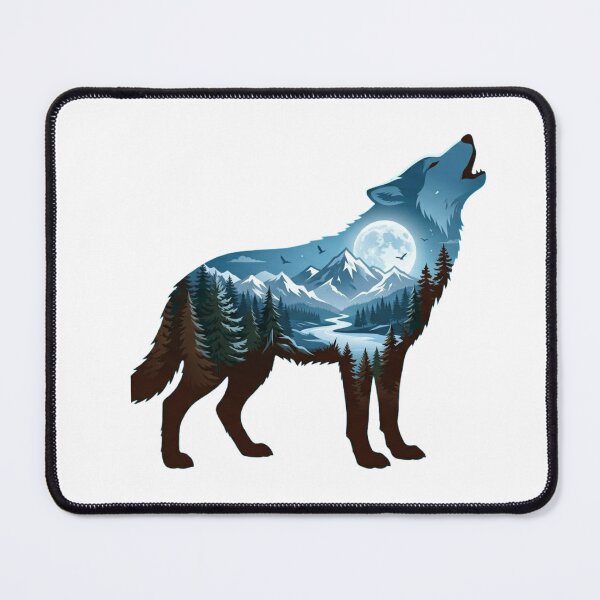 Item preview, Howling Wolf Nature Silhouette Art designed and sold by JeevanStickers.