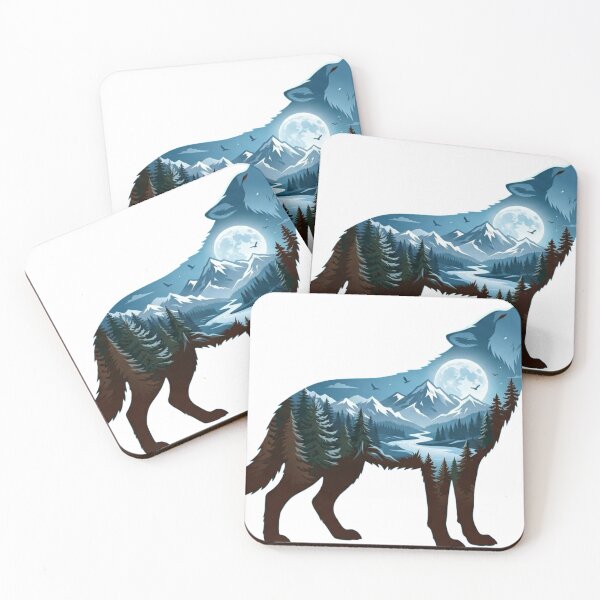 Item preview, Howling Wolf Nature Silhouette Art designed and sold by JeevanStickers.
