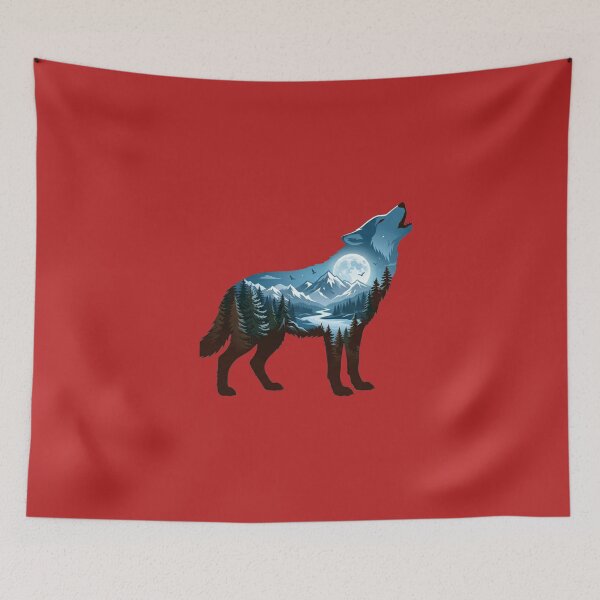 Item preview, Howling Wolf Nature Silhouette Art designed and sold by JeevanStickers.