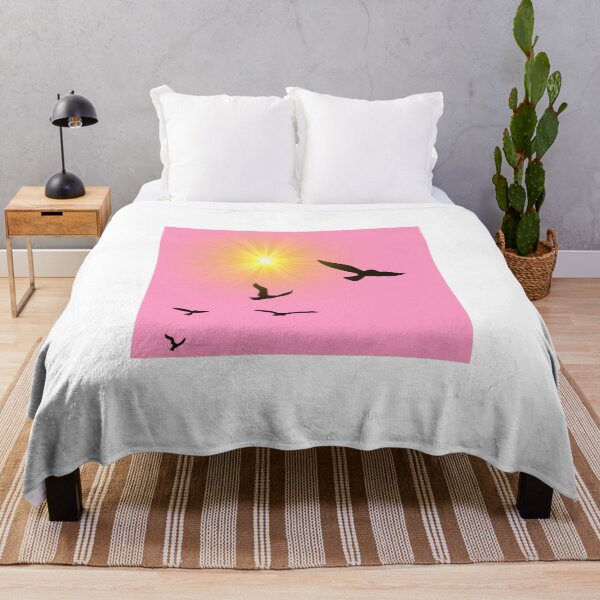 Item preview, Peaceful Flight in pink sky  designed and sold by AzusaLou.