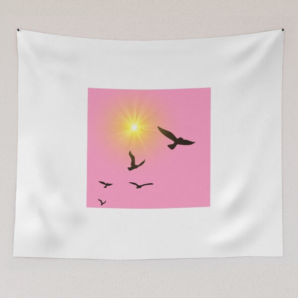 Item preview, Peaceful Flight in pink sky  designed and sold by AzusaLou.