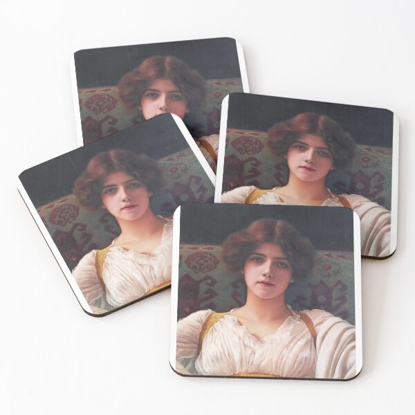 Item preview, John William Godward — Study of Miss Ethel Warwick | Neoclassical Victorian Fine Art Print designed and sold by L'Atelier 1888.
