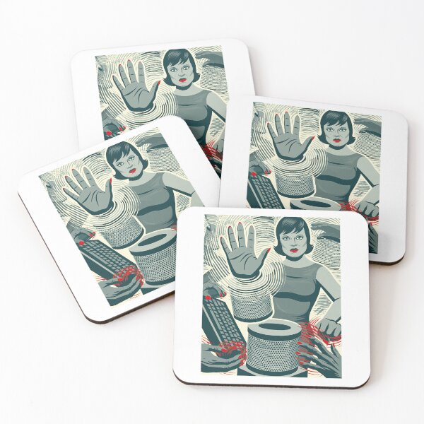 Item preview, Woman Controlled by Cables Propaganda Poster designed and sold by Piotrek0001.
