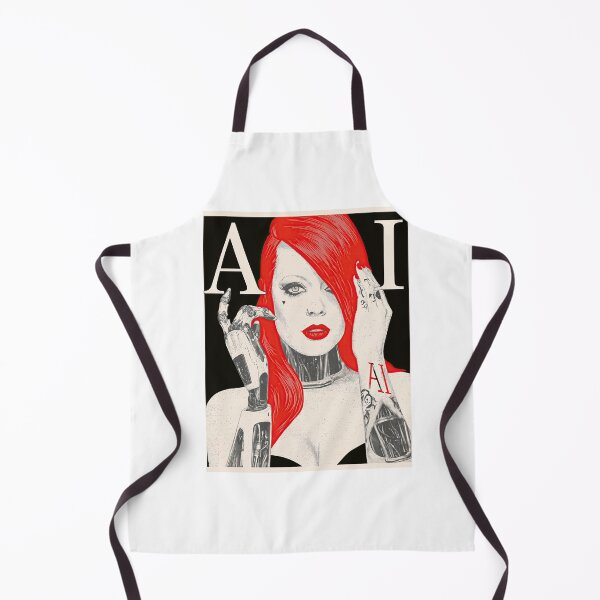 Item preview, Red Haired Cyborg Woman AI Portrait designed and sold by Piotrek0001.