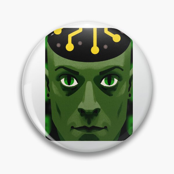 Item preview, Green Glowing Cyborg Face Mind Control Art designed and sold by Piotrek0001.