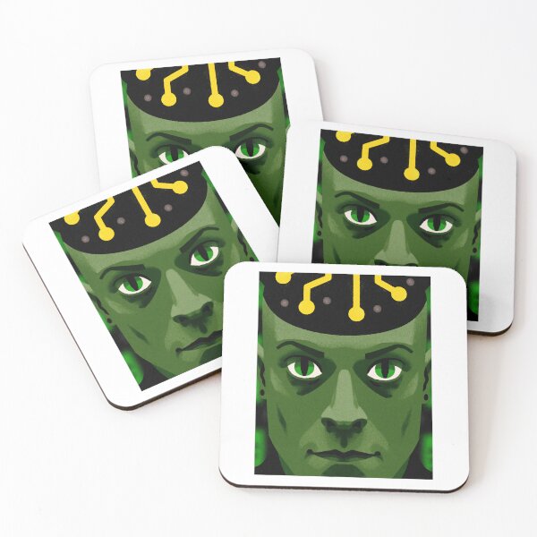 Item preview, Green Glowing Cyborg Face Mind Control Art designed and sold by Piotrek0001.