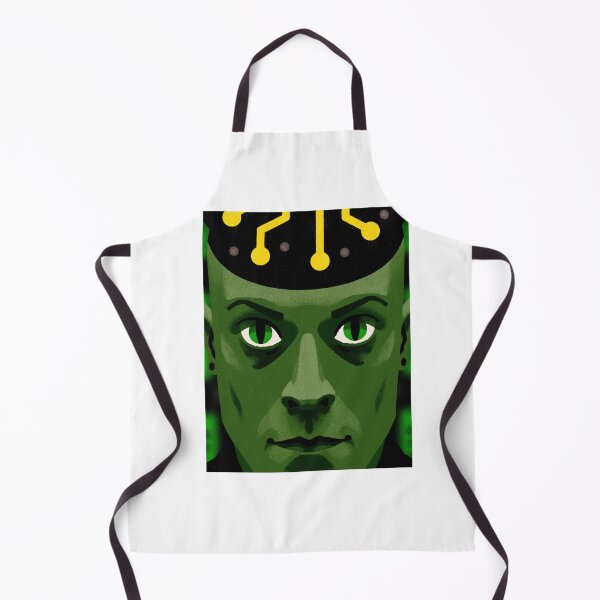 Item preview, Green Glowing Cyborg Face Mind Control Art designed and sold by Piotrek0001.