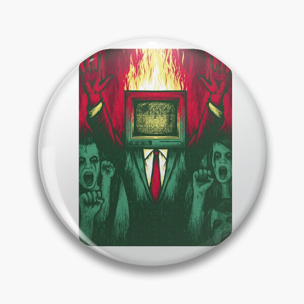 Item preview, Burning Monitor Head Man Leading Crowd designed and sold by Piotrek0001.