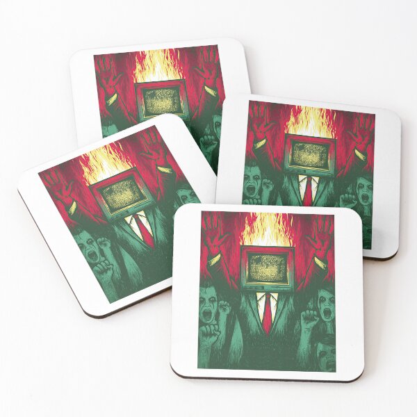 Item preview, Burning Monitor Head Man Leading Crowd designed and sold by Piotrek0001.