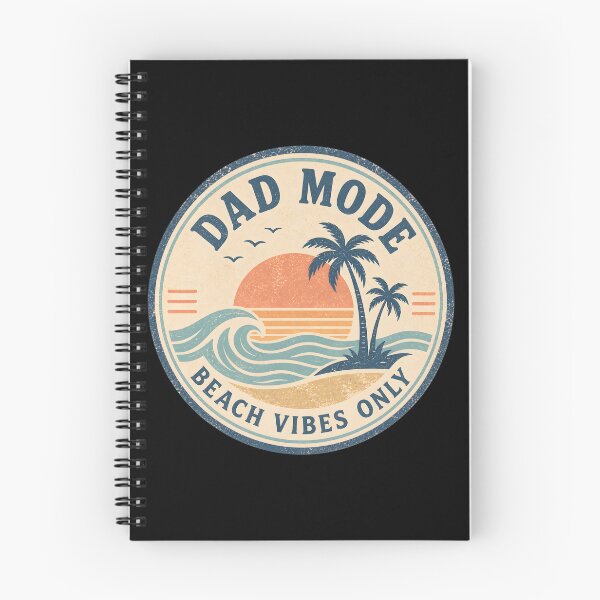 Item preview, Dad Mode Beach Vibes Only Retro Sunset T-Shirt designed and sold by FestivityFinds.