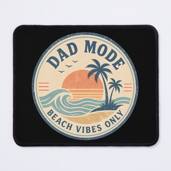 Item preview, Dad Mode Beach Vibes Only Retro Sunset T-Shirt designed and sold by FestivityFinds.