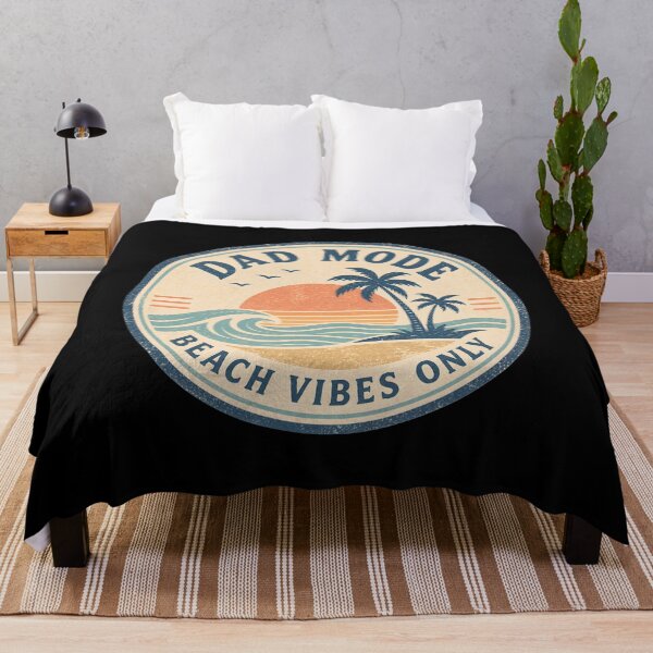 Item preview, Dad Mode Beach Vibes Only Retro Sunset T-Shirt designed and sold by FestivityFinds.