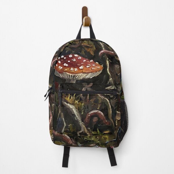 Item preview, Goblincore Forest Floor Illustration with Earthworms, Beetles and Mushrooms designed and sold by cr6zym1nd.