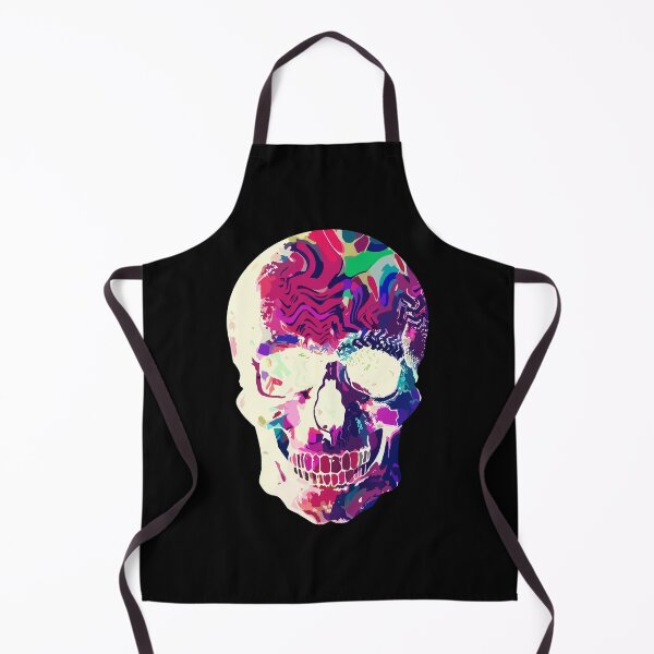 Item preview, Neon Psychedelic Swirling Skull Vibrant Abstract Art designed and sold by RamyGallery.