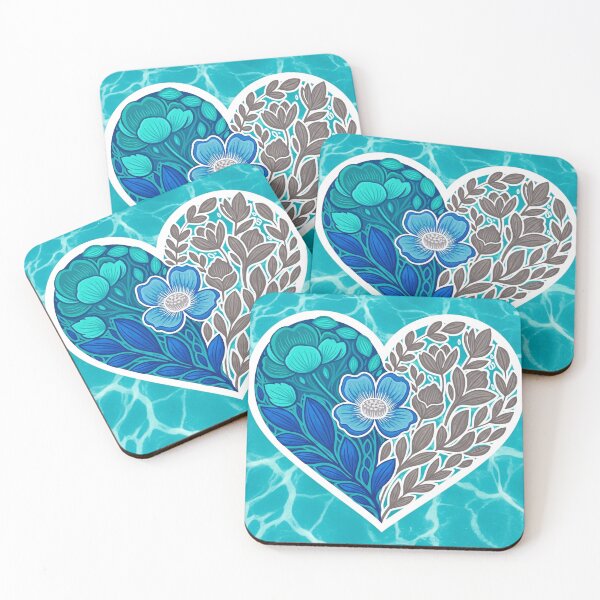 Item preview, Botanical Yin Yang Heart Pool Sticker designed and sold by PixorStudio.