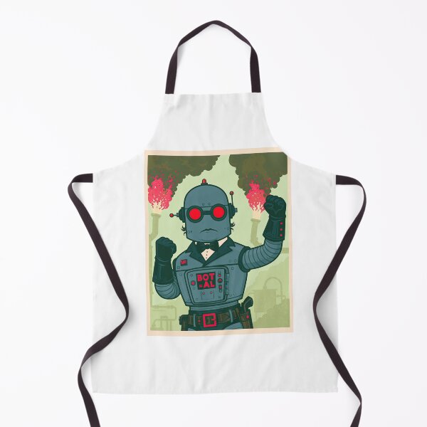 Item preview, Retro Robot Overlord Propaganda Poster designed and sold by Piotrek0001.