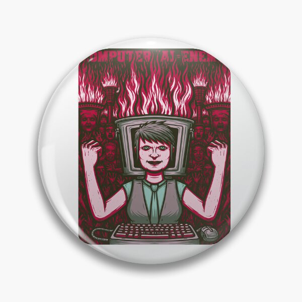 Item preview, Computer AI Enemy Woman Typing Graphic designed and sold by Piotrek0001.