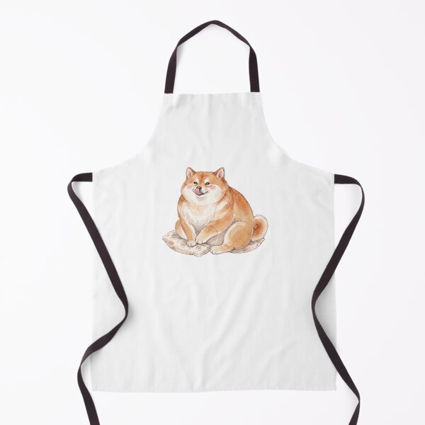 Item preview, Chubby Shiba Inu Licking Nose Watercolor designed and sold by Spectrumcontour.