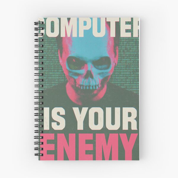 Item preview, Computer Is Your Enemy Blue Skull Poster designed and sold by Piotrek0001.
