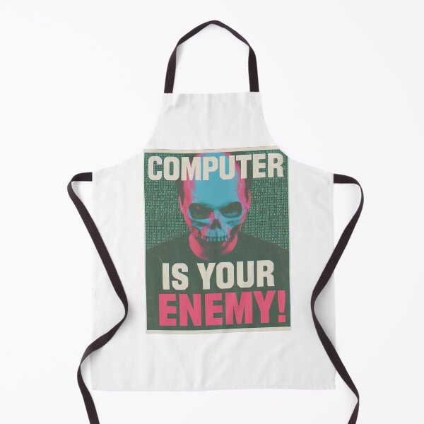 Item preview, Computer Is Your Enemy Blue Skull Poster designed and sold by Piotrek0001.