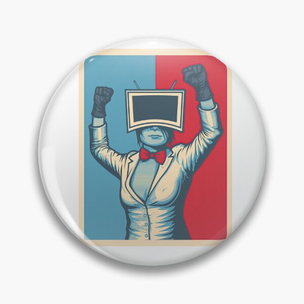 Item preview, Woman with Monitor Head Retro Propaganda designed and sold by Piotrek0001.
