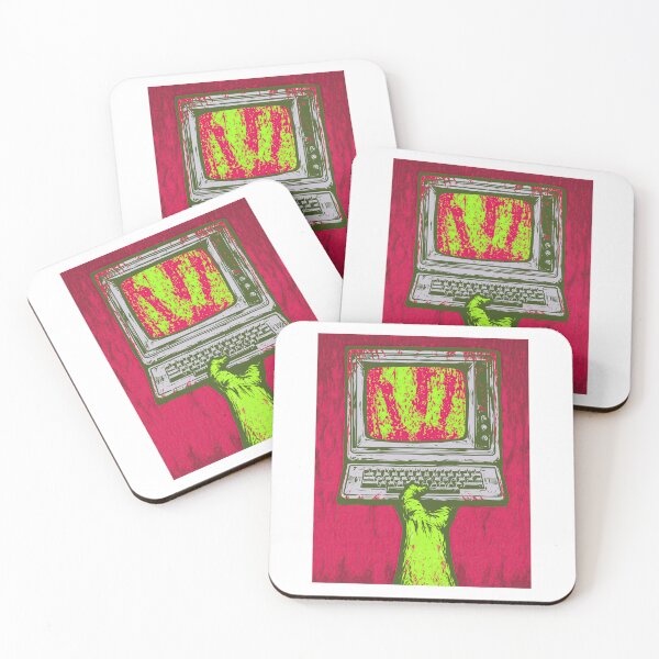 Item preview, Green Hand Holding Glowing Pink Monitor designed and sold by Piotrek0001.