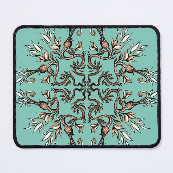 Item preview, Art Nouveau Snake Mandala - Botanical Symmetry Pattern designed and sold by Boriana Giormova.