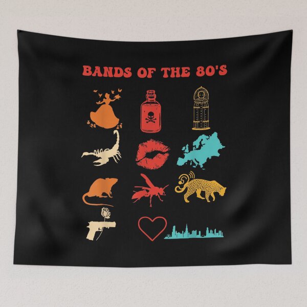 Item preview, Bands of The 80's Retro Vintage Design designed and sold by KudoJunichironl.
