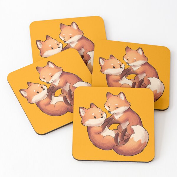 Item preview, happy foxes playing -significant other- designed and sold by shellle in the ocean.
