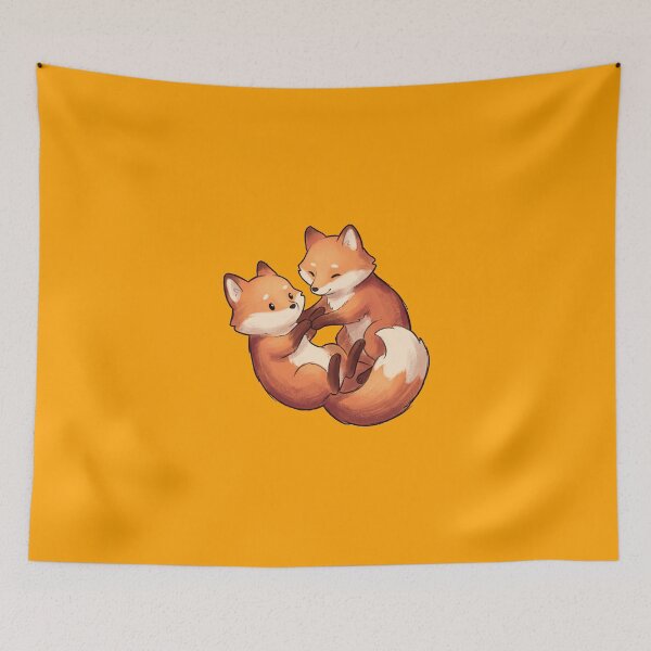 Item preview, happy foxes playing -significant other- designed and sold by shellle in the ocean.