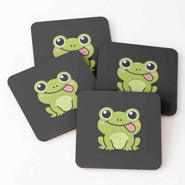 Item preview, Goofy Frog Kawaii Cute Funny Cartoon Frog Sticker designed and sold by ColorSplash123.