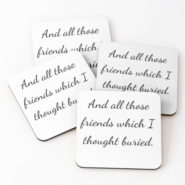 Artikelvorschau, „Und all jene Freunde, die ich für tot hielt.“ – Handschrift schwarz entworfen und verkauft von ariksworld.