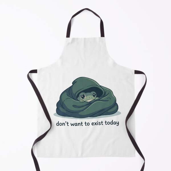 Item preview, Don’t Want To Exist Today – Sad Frog Hoodie Sticker designed and sold by Elviqus Shop.
