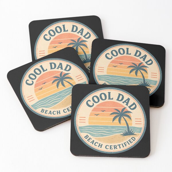 Item preview, Cool Dad Beach Certified T-Shirt – Vintage Sunset Ocean Palm Tree Retro Dad Life Design designed and sold by FestivityFinds.