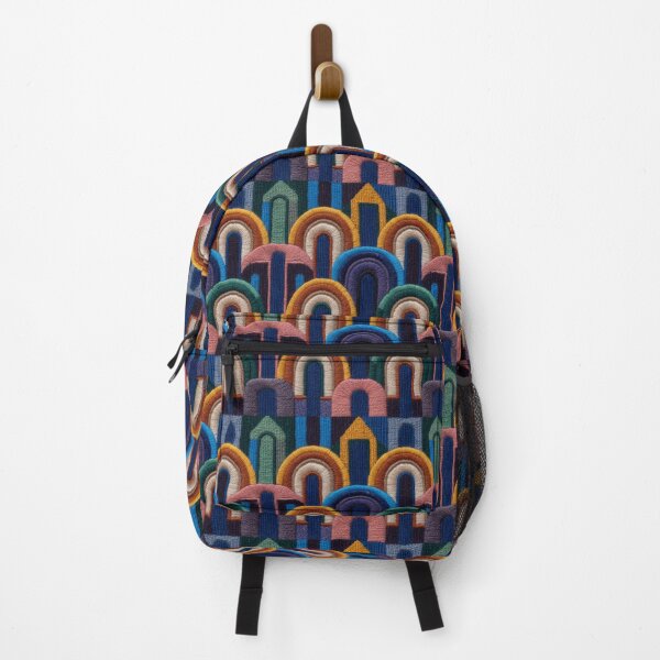 Item preview, Retro Colorful Arches Faux Embroidery Pattern designed and sold by Nicholas Panek.