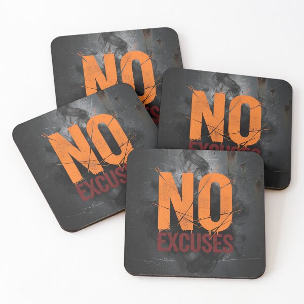 Item preview, No Excuses – Bold Grunge Motivational Typography | Hustle Mindset Streetwear Design designed and sold by Studio Atharv.