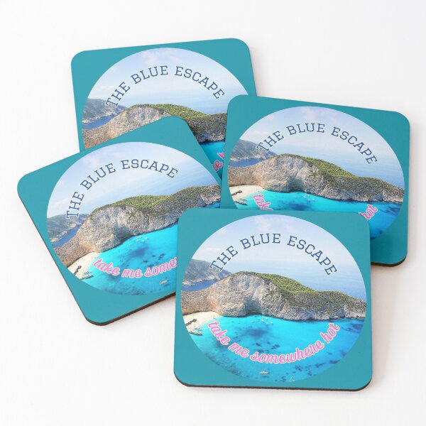 Item preview, The Blue Escape Take Me Somewhere Hot Beach Vacation designed and sold by LittleBigGifts.