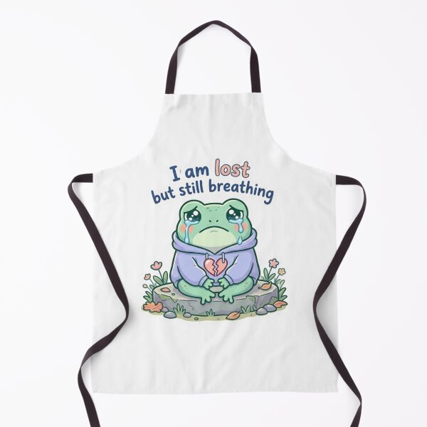 Item preview, Sad Frog Lost But Still Breathing – Cute Emotional Frog Sticker designed and sold by Elviqus Shop.