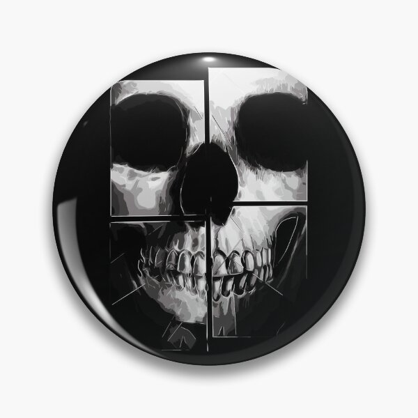 Item preview, Shattered X-Ray Skull Monochrome Panel Art designed and sold by RamyGallery.
